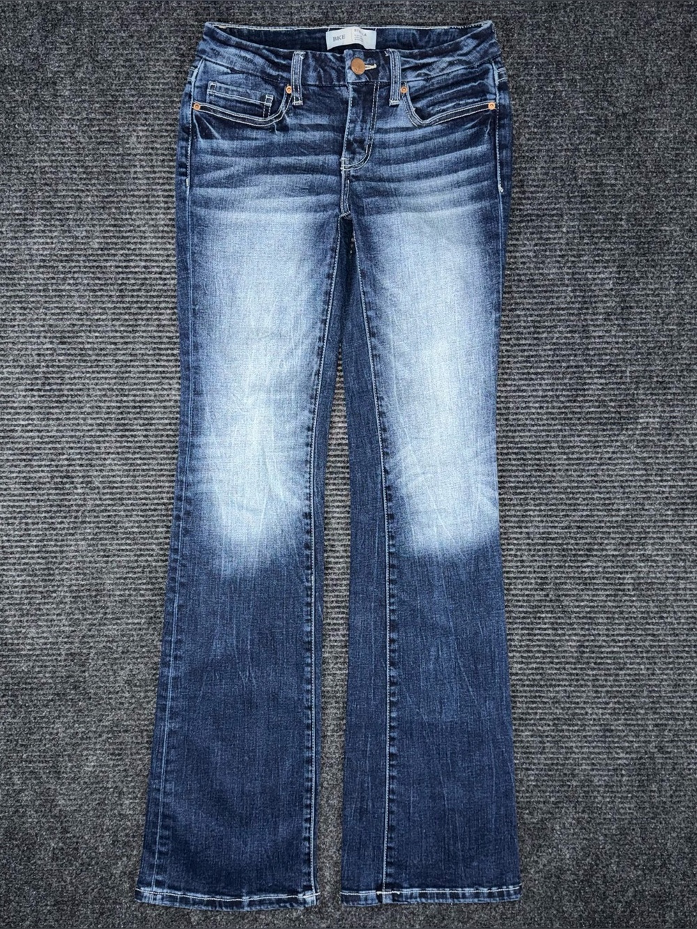 Buckle BKE Stella Slim Fit Low Rise Bootcut Stretch Jeans 25x33.5 LONG BGK815L